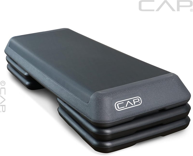 CAP Barbell Adjustable Aerobic Step Platform Exercise Step, Gray - Image 3